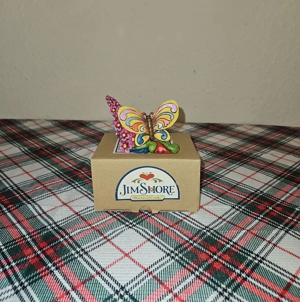 Jim Shore Multicolor Mini Butterfly Figurine Decor